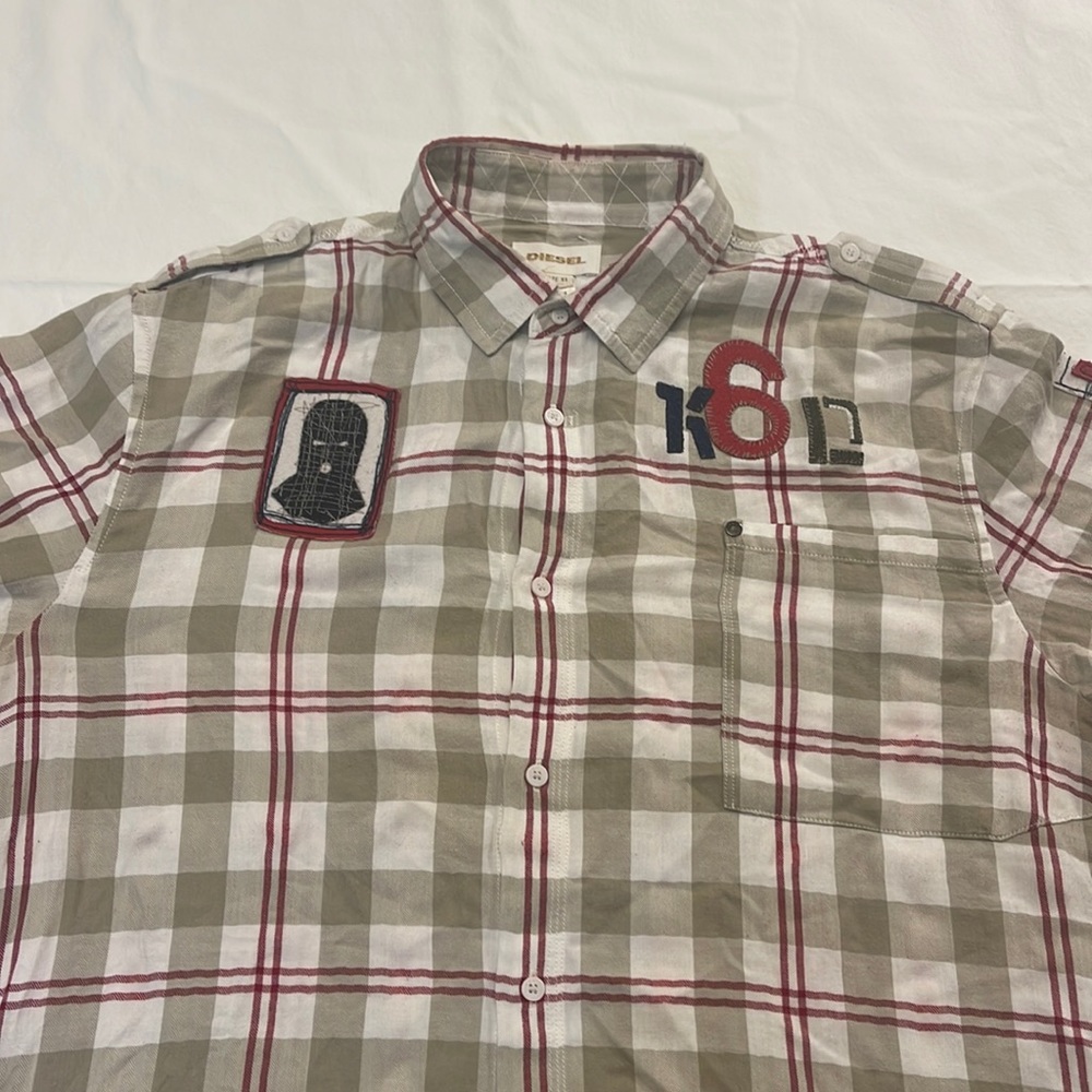 Diesel distressed button down